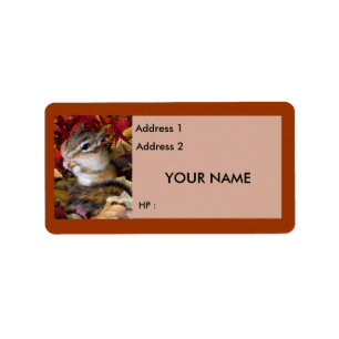 Chipmunks y ardillas , Etiqueta