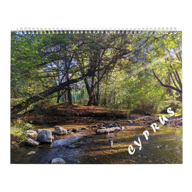 Chipre: Dos páginas, calendario grande, blanco (Tapa)