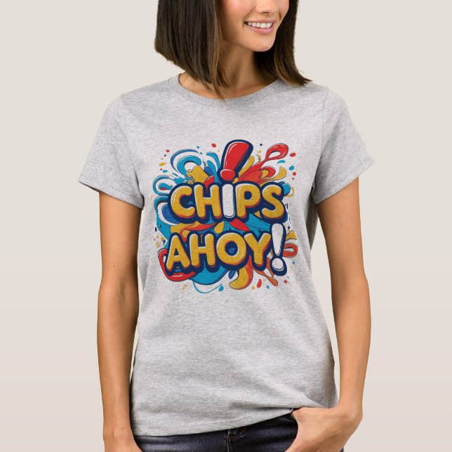 ¡Chips Ahoy! Camiseta - Estilo dulce y lúdico (Anverso)