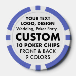 Chips de Póquer AZUL personalizadas personalizado