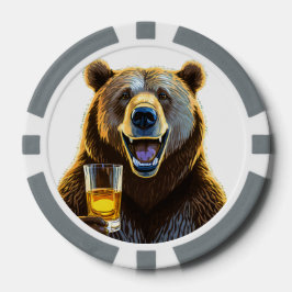 Chips de póquer compuesto de oso personalizado