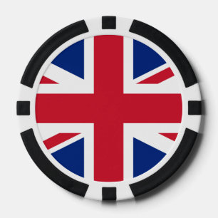 Chips de póquer de calidad de Casino Union Jack