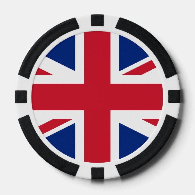 Chips de póquer de calidad de Casino Union Jack (Anverso)