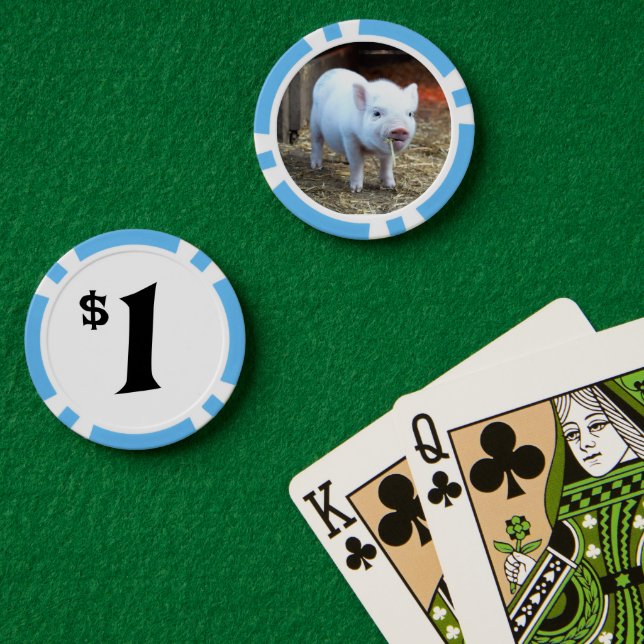 Chips de Póquer de Cerdo de Vida Agrícola (Mesa de Poker (Doble))