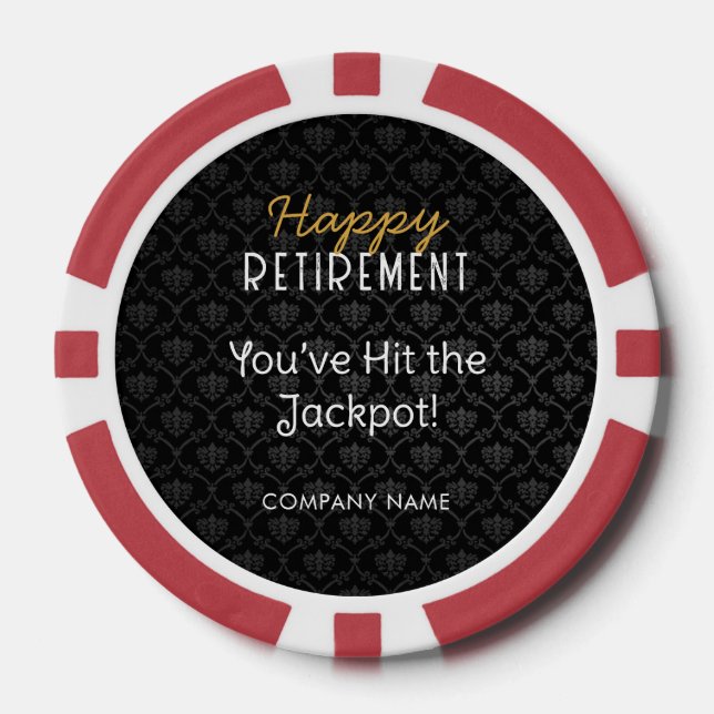 Chips de póquer de retiro | Fun Party Favor o Rega (Anverso)