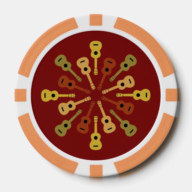chips de póquer de Ukulele (Anverso)
