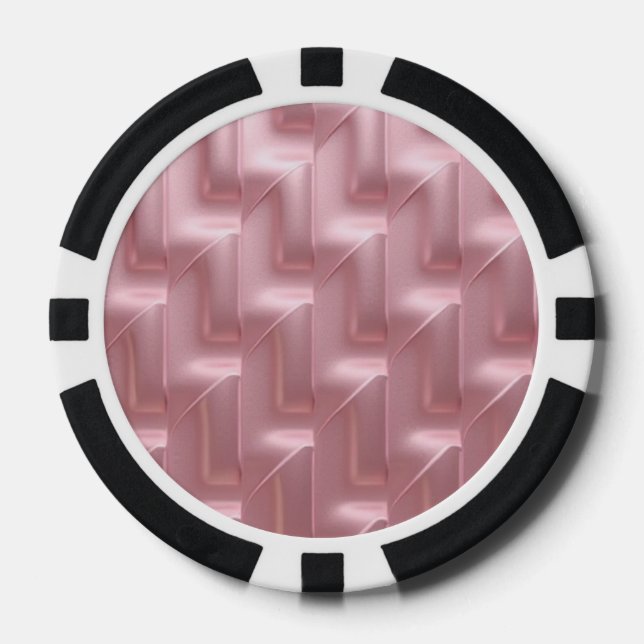 Chips de Póquer Geométrico Rosado de moda - Elegan (Anverso)