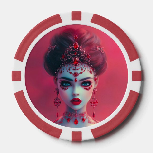 Chips de Póquer Lady Ruby (Anverso)