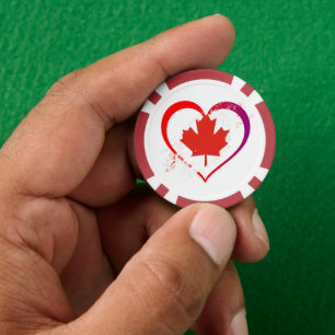 Chips de póquer para el Día de Canadá