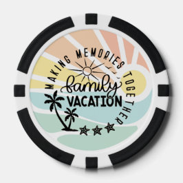 Chips de póquer para vacaciones familiares