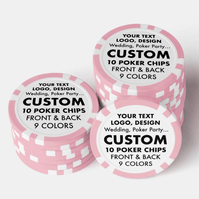 Chips de Póquer PINK personalizadas personalizado  (Pila)