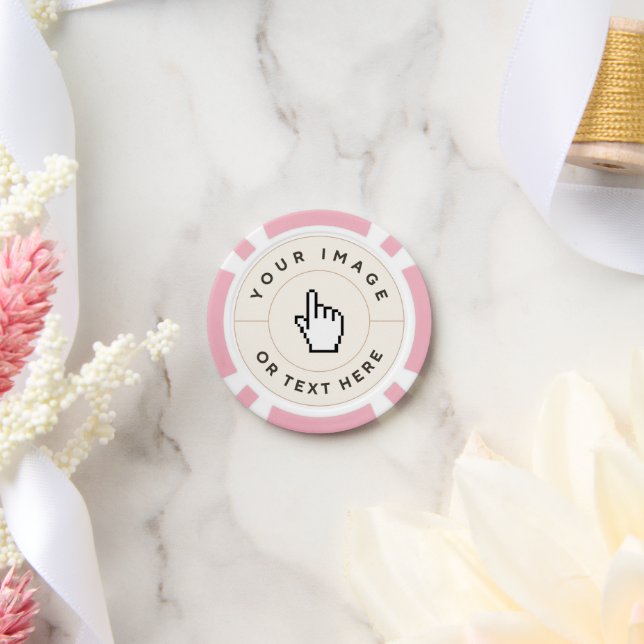 Chips de Póquer Rosado - Personalizado Añadir su i (Boda)