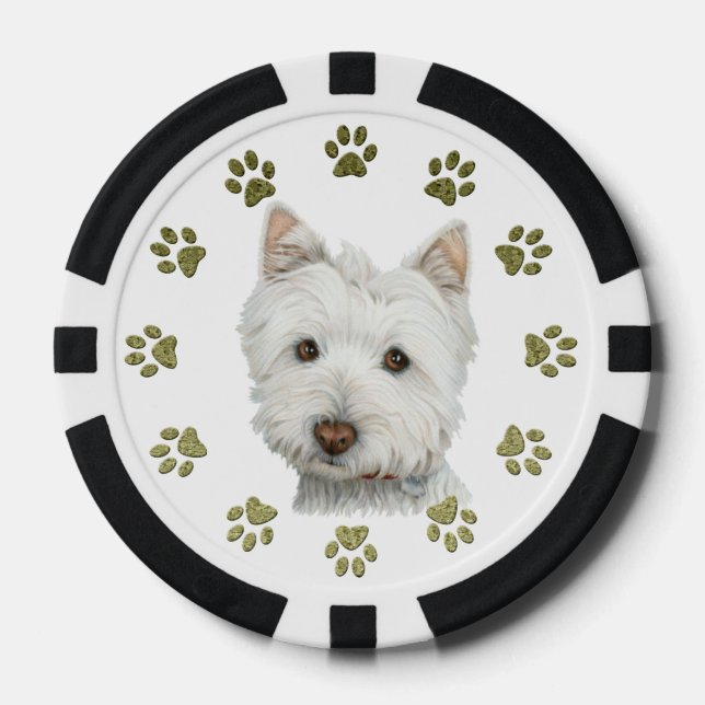 Chips de póquer Westig Dog Art (Anverso)