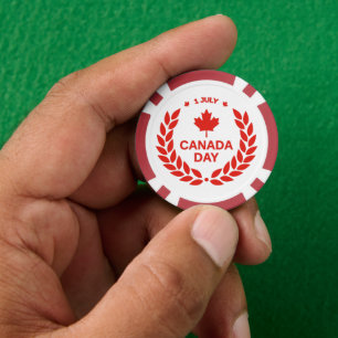 Chips de póquer Wreath del Día de Canadá