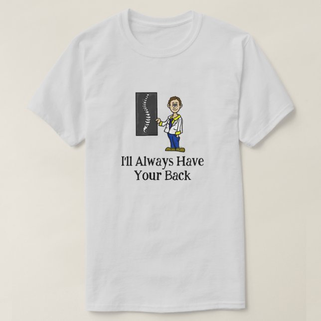 Chiropráctico masculino o camiseta de cirujano esp (Diseño del anverso)