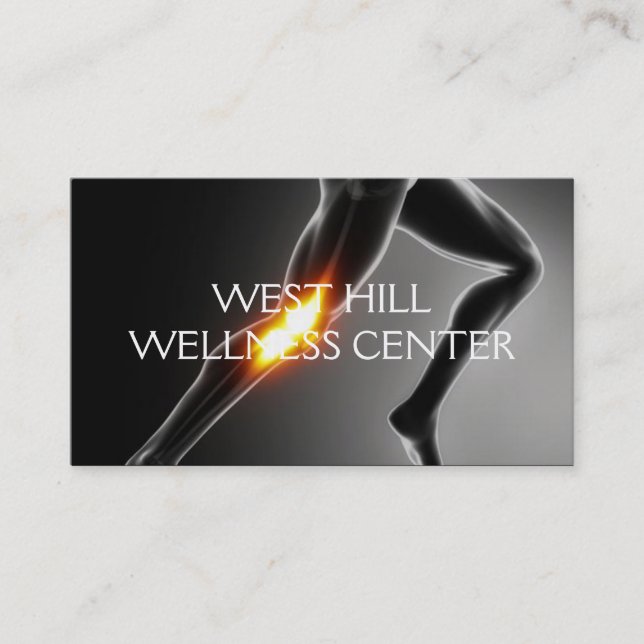 Chiropráctico Tarjeta de presentación de salud qui (Anverso)