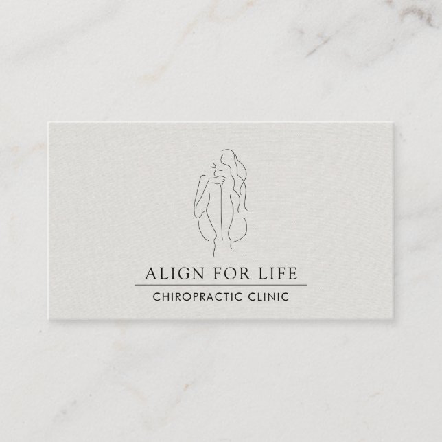 Chiropractor Chiropractica Tarjeta de visita Minim (Anverso)