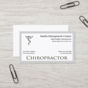 Chiropractor Tarjeta de visita quiropráctica