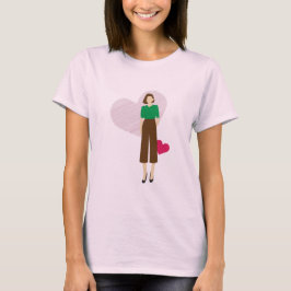 Chispa elegante y camiseta de corazón - Arte femen