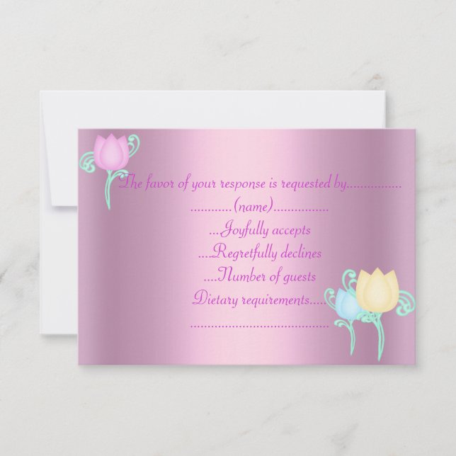 Chispa rosa dulce dieciséis fiestas rsvp (Anverso)