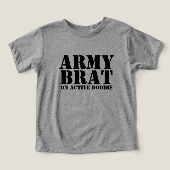 Chiste de bebé militar activo en edad escolar (Diseño delantero )