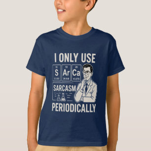 Chiste de camiseta de mesa periódica de la ciencia