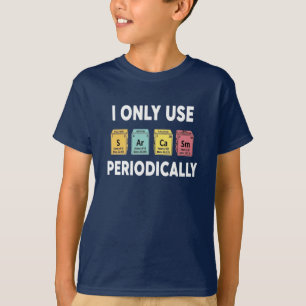 Chiste de camiseta de mesa periódica de la ciencia