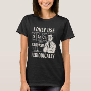 Chiste de camiseta de mesa periódica de la ciencia