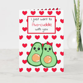 Chiste de comida de aguacate, tarjeta del día de S
