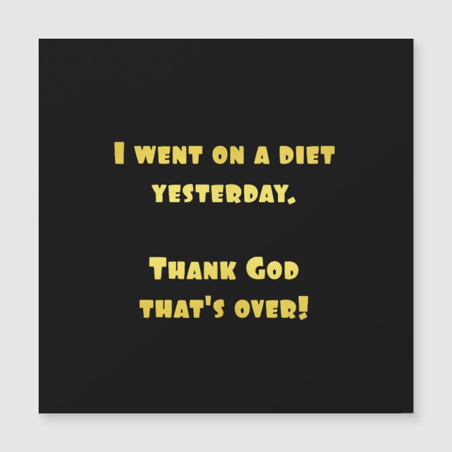 Chiste de dieta divertida (Anverso)