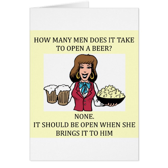 chiste de la cerveza el chauvinista masculino (Frente)