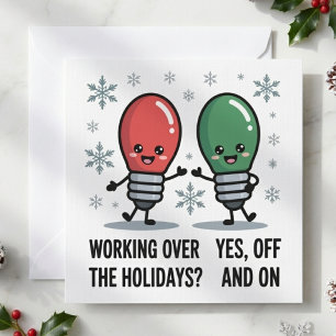 Chiste de luces de Navidad encendidas y apagadas
