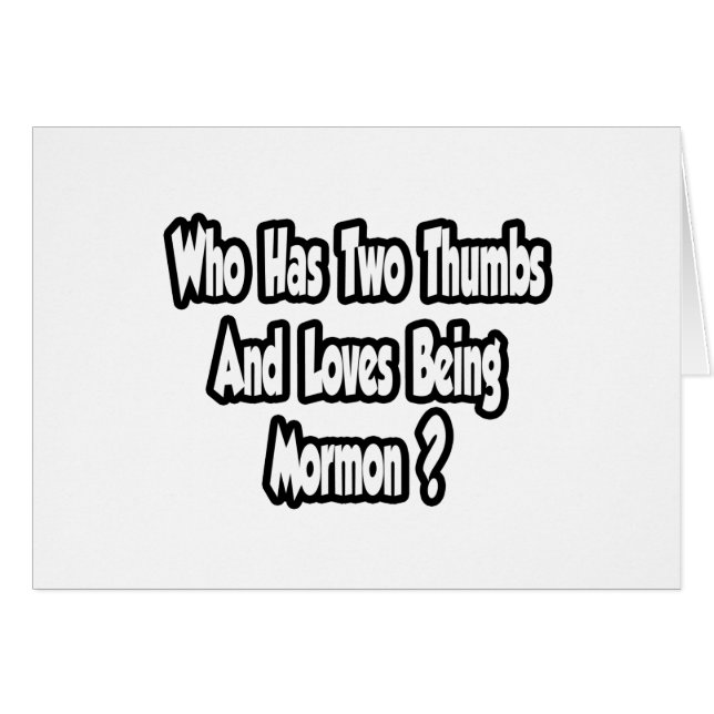 Chiste del Orgullo Mormón... Dos Pulgares (Anverso (Horizontal))