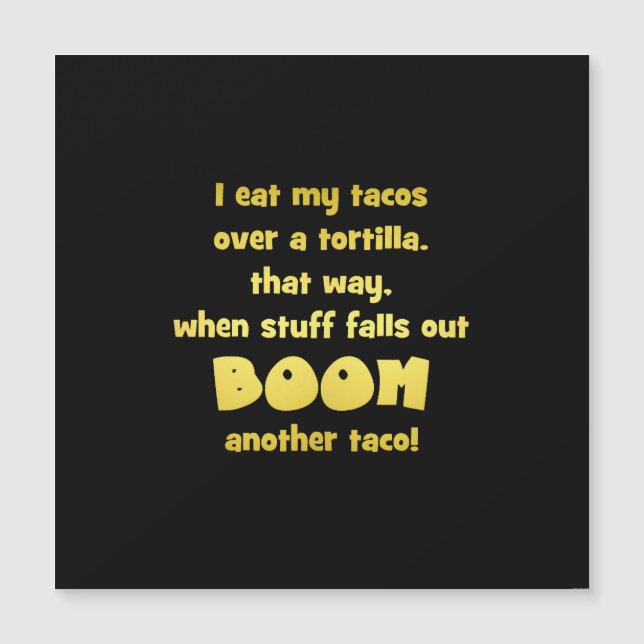 Chiste divertido de tortilla Boom (Anverso)
