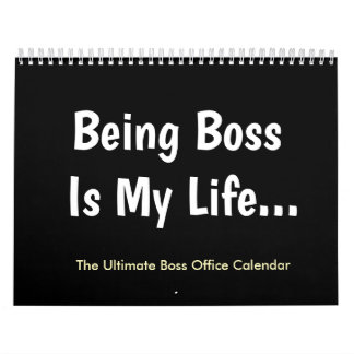 Chiste divertido del humor de Boss del calendario