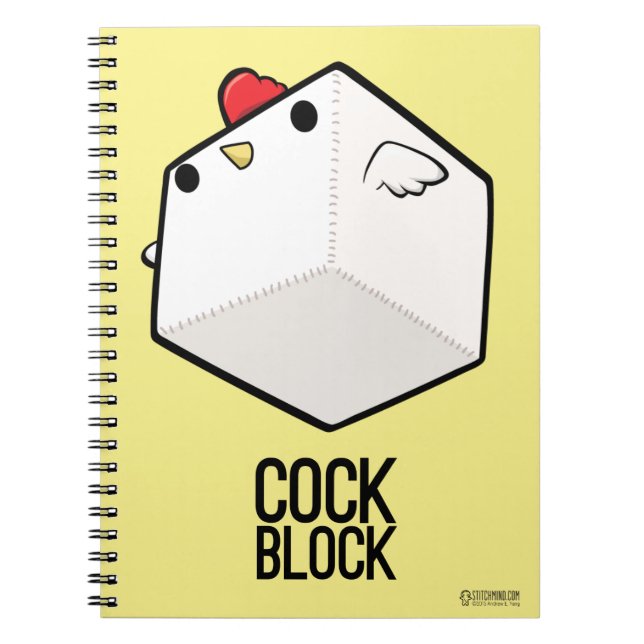 Chiste lindo del pollo de la libreta de Cockblock (Frente)
