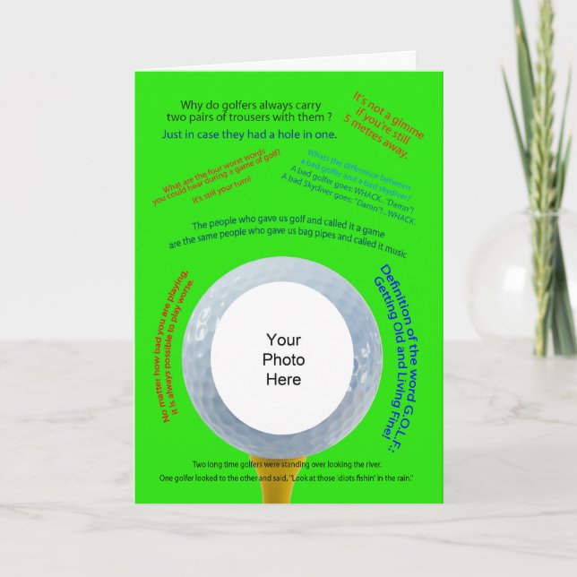 Chistes de golf Tarjeta fotográfica (Anverso)