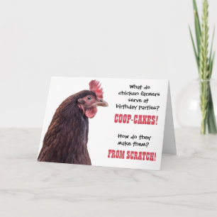 Chistes de pollo de cumpleaños con tarjeta fotográ