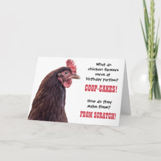 Chistes de pollo de cumpleaños con tarjeta fotográ