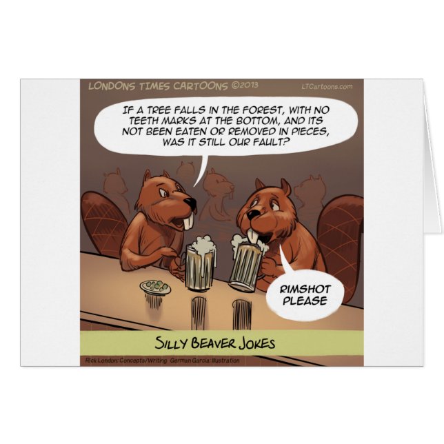 Chistes de Silly Beaver Personalizado gracioso (Anverso (Horizontal))