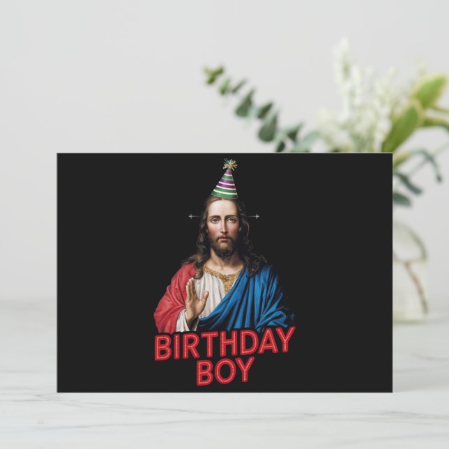 Chistoso Cumpleaños de Jesús Navidad Niño  (Anverso de pie)