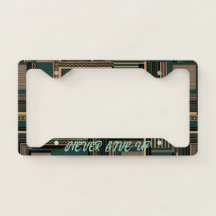 chistoso marco de placa de licencia moderno