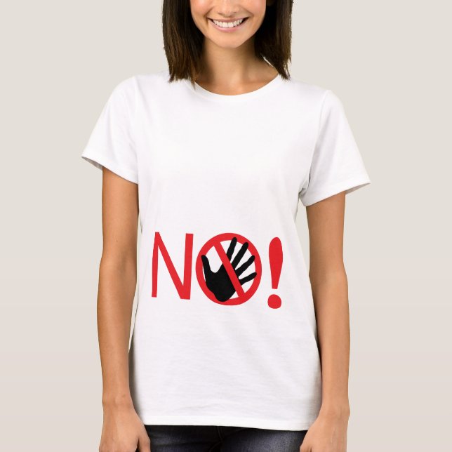 Chistoso "no me toque" la camisa de maternidad (Anverso)