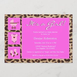 Chita - ¡Es un Chica! - Invitación a Baby Shower