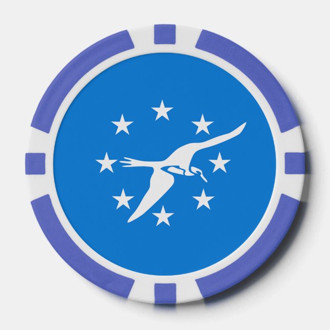 Chivos patrióticos de póquer con bandera de Corpus (Anverso)