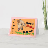 Chiweenie no cuida que usted es tarjeta de