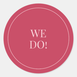 CHLOE Pegatina de sobres de Boda rosa negrita y mo