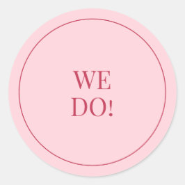 CHLOE Pegatina de sobres de Boda rosa negrita y mo