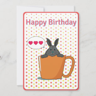 Choco bunny Tarjeta de cumpleaños feliz