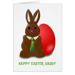 Chocolate Bunny Feliz Pascua Papi Tarjeta de Salud